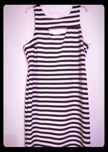 XL FREEWAY Black & White Stripped Dress Great Cond